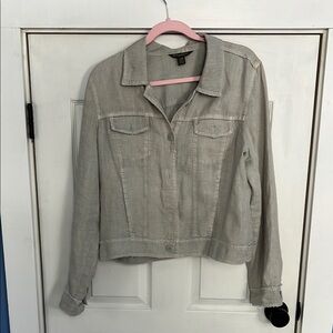 Women's beige linen jacket